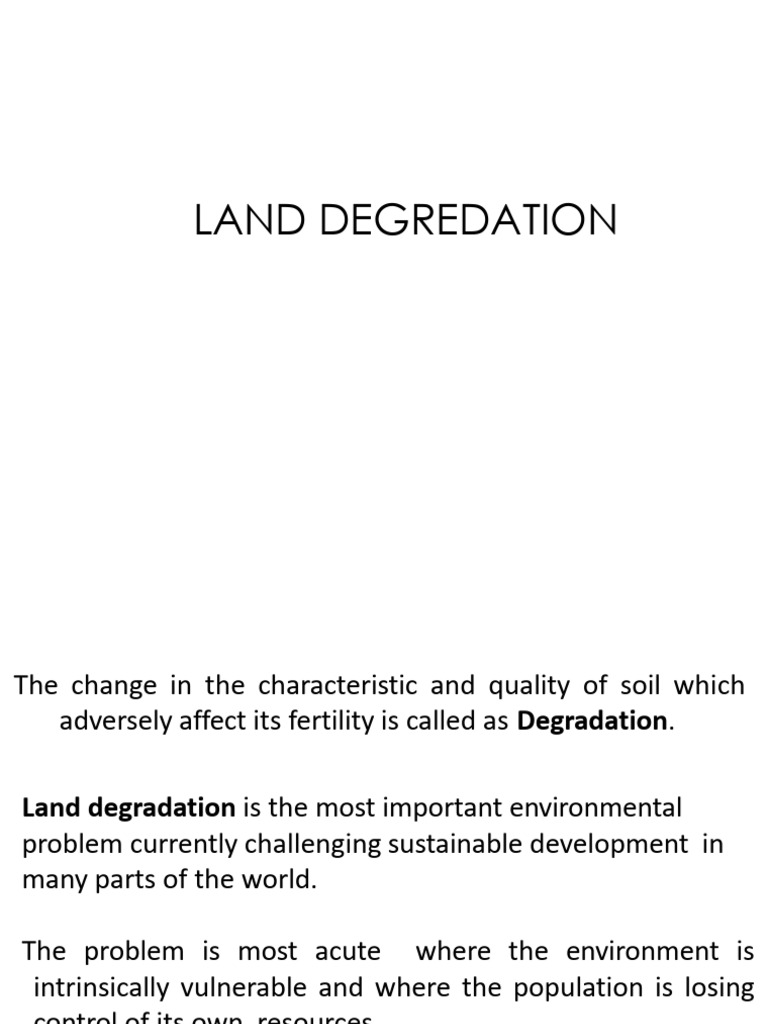 Lecture Land Degradation | Download Free PDF | Environmental ...
