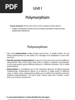 Unit I - Polymorphism