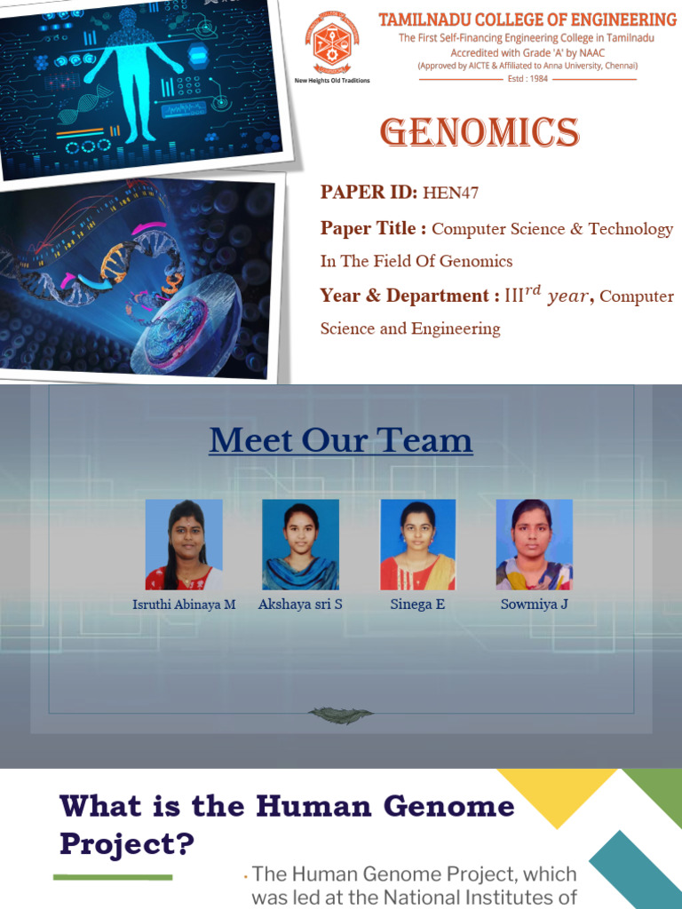 Computer Science in Genomics Overview | PDF | Bioinformatics | Genomics