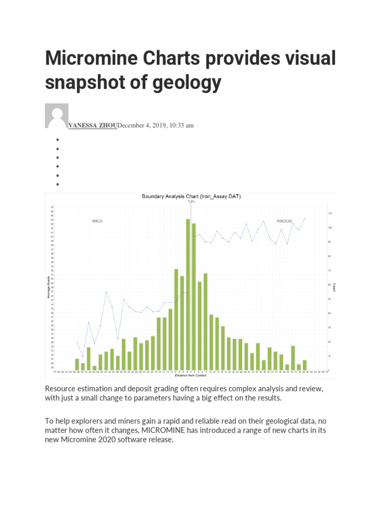 Micromine 2020: Advanced Geological Charts | PDF | Histogram | Geology