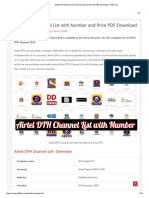 Airtel DTH Channel List With Number and Price PDF Download - PDF List