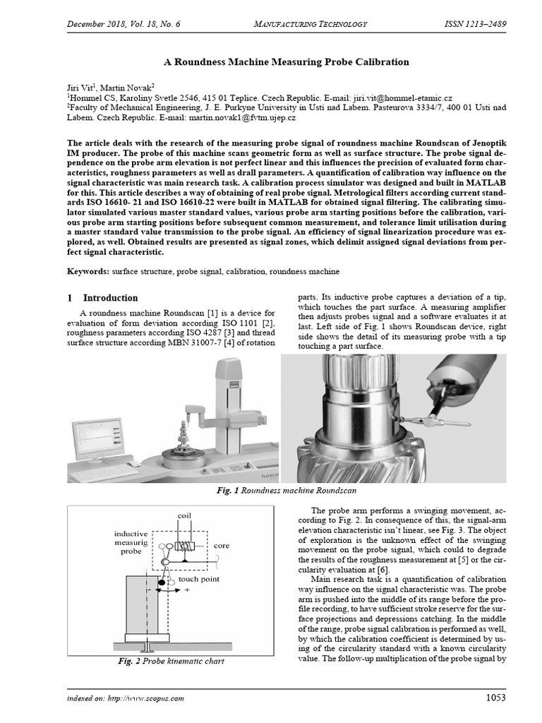 Calibration of Roundness Machine Probes | PDF | Calibration ...