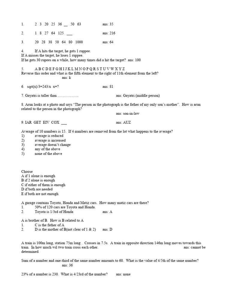 Logical Reasoning and Math Puzzles | PDF