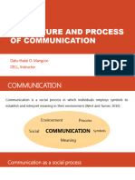 THE NATURE AND PROCESS OF COMMUNICATION