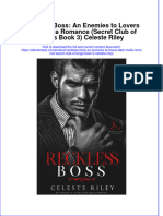 Read Online Textbook Reckless Boss An Enemies To Lovers Dark Mafia Romance Secret Club of Kings Book 3 Celeste Riley Ebook All Chapter PDF