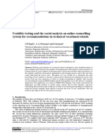 Zzzzzzusability Testing and The Social Analysis On Online Counselling System For Recommendations in Technical Vocational Schools