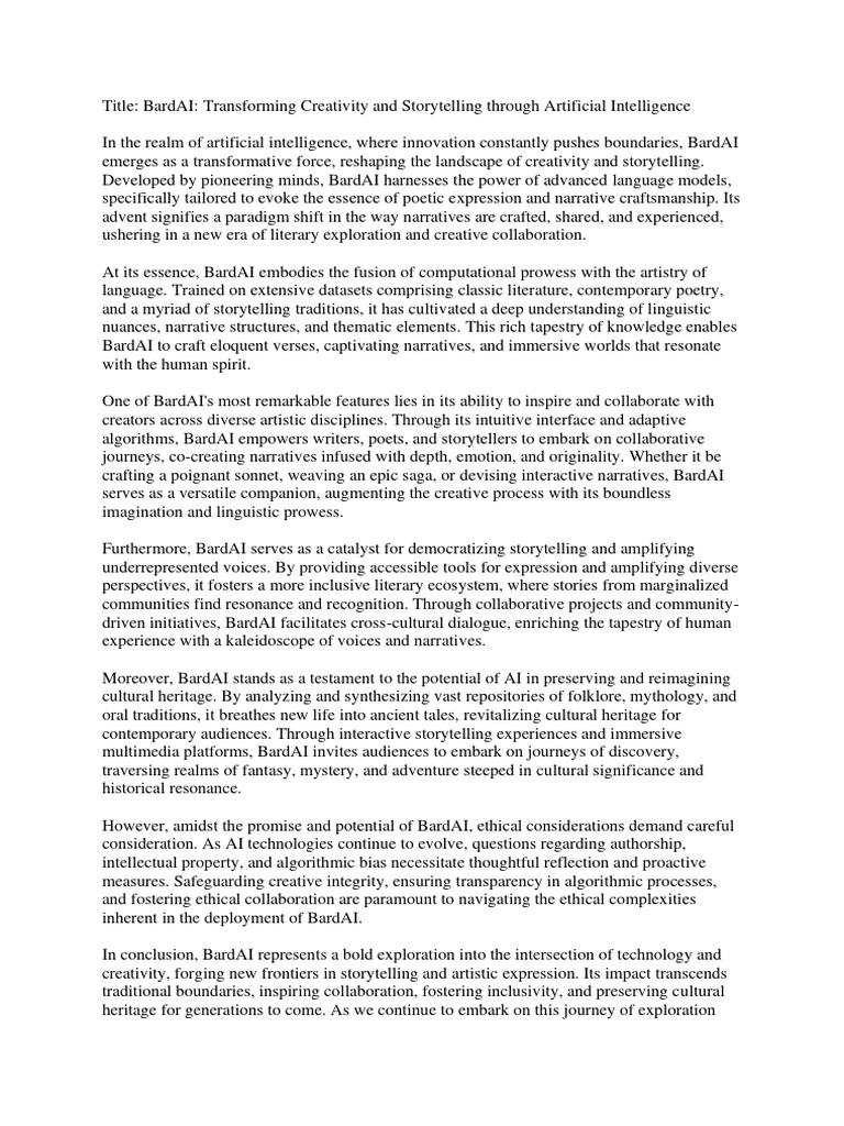 Bard ai download free pdf narrative storytelling