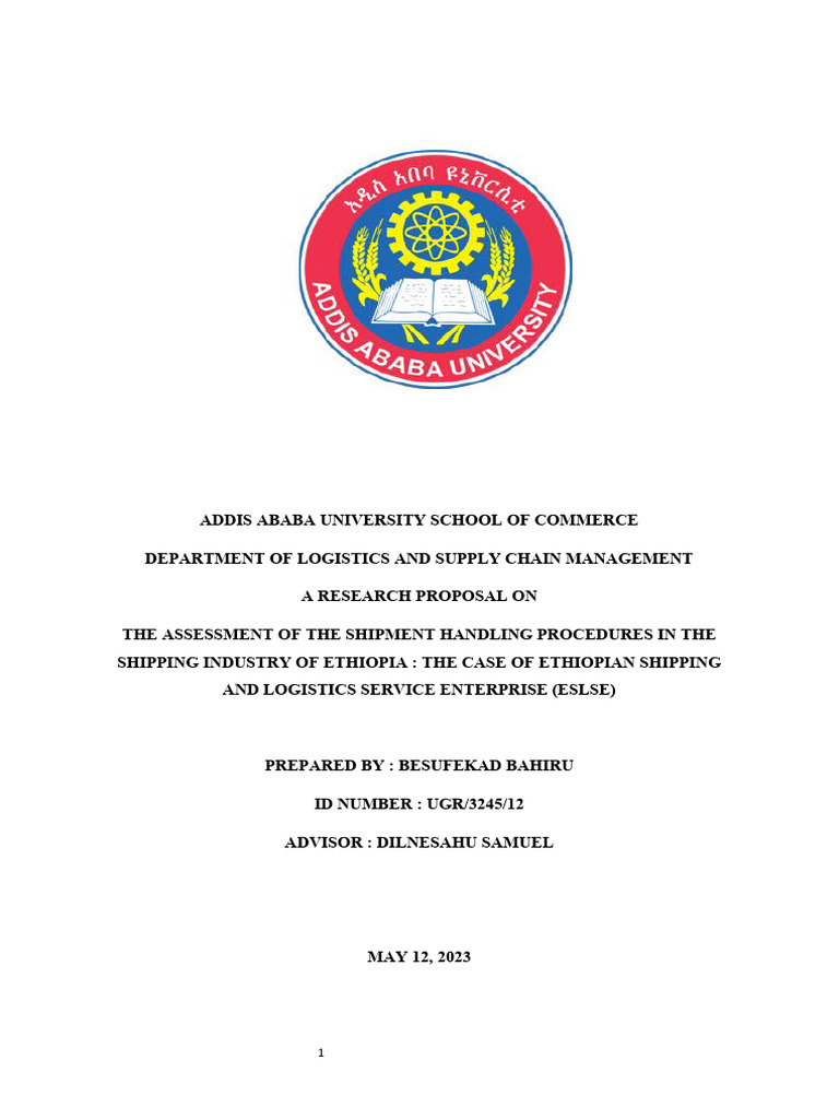 Besufekad proposal pdf sampling statistics survey methodology