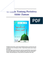 40 Hadis Tentang Peristiwa Akhir Zaman