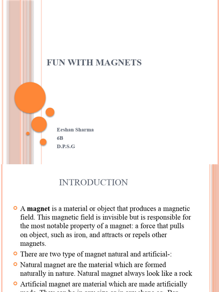 Types of Artificial Magnets Explained | PDF | Technology & Engineering