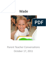 Parent Teacher Conversations October 17, 2011