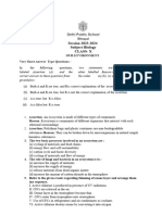 X BIOLOGY - Worksheet III Our Environment