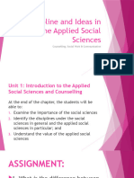 Discipline and Ideas in The Applied Social Sciences