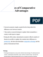 Sources of Comparative Advantages