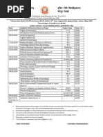 Theory Date Sheet of B.A Pass Course & B.A. (Hons) 2nd Sem. Regular, Re - Appear, Impr. Exam. May 2024