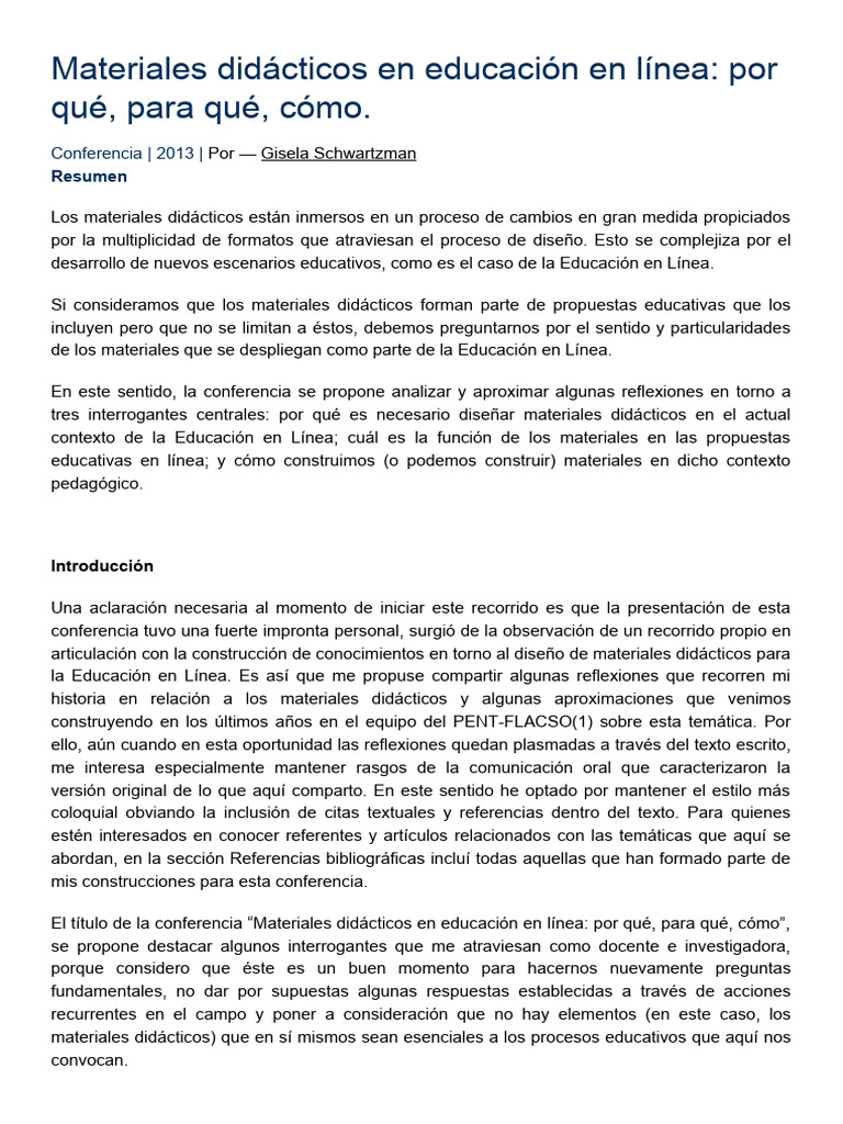 Diseño de Materiales Didácticos en Línea | PDF | Enseñando | Aprendizaje