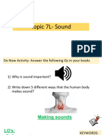 Topic 7L- Sound