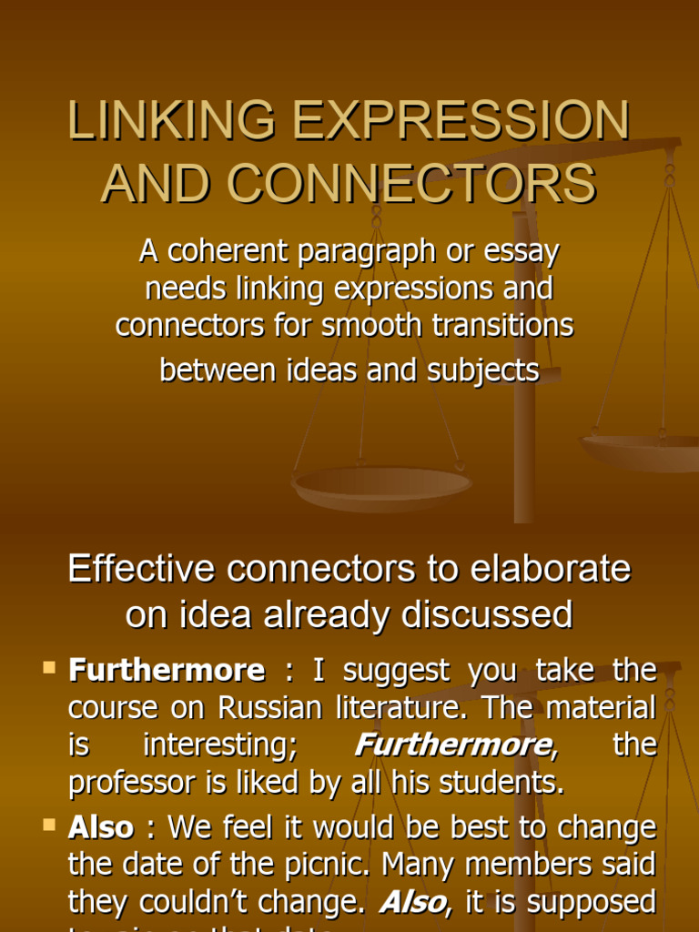 Linking Expression and Connectors PDF Mountains Glacier