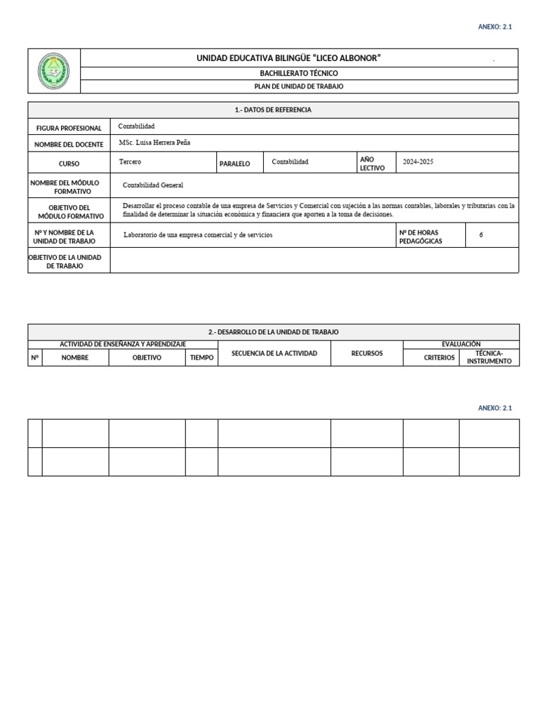 Modelo Pud | PDF | Contabilidad | Maestros