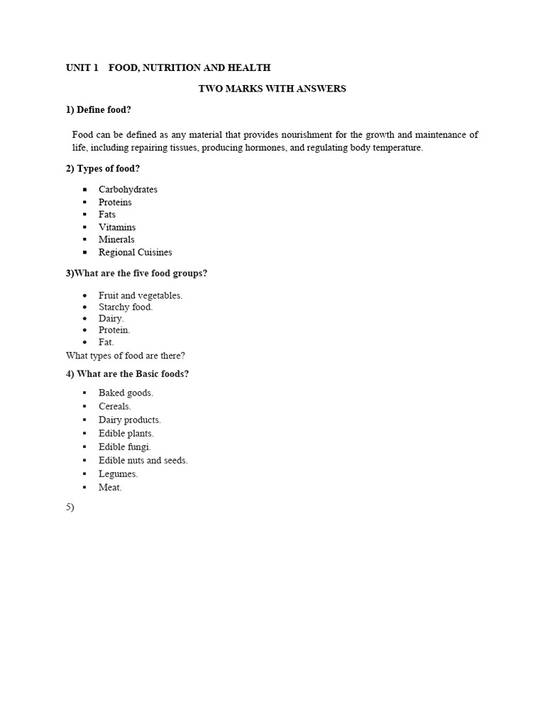 Unit 1 Two Marks With Answers | PDF