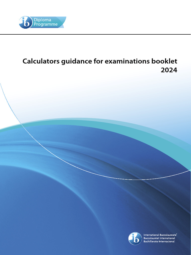Calculators Guidance For Examinations Booklet 2024 | PDF | Logarithm ...