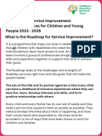 Roadmap For Service Improvement Brief Overview