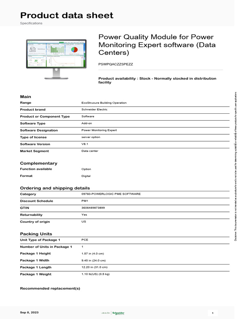 Ecostruxure Power Monitoring Expert 8 2 Pswpqaczzspezz Pdf