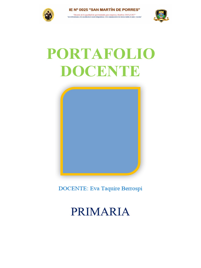 2024 Portafolio Docente 25-04-24 | PDF | Salón de clases | Educación ...
