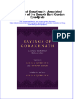 Read online textbook Sayings Of Gorakhnath Annotated Translation Of The Gorakh Bani Gordan Djurdjevic ebook all chapter pdf