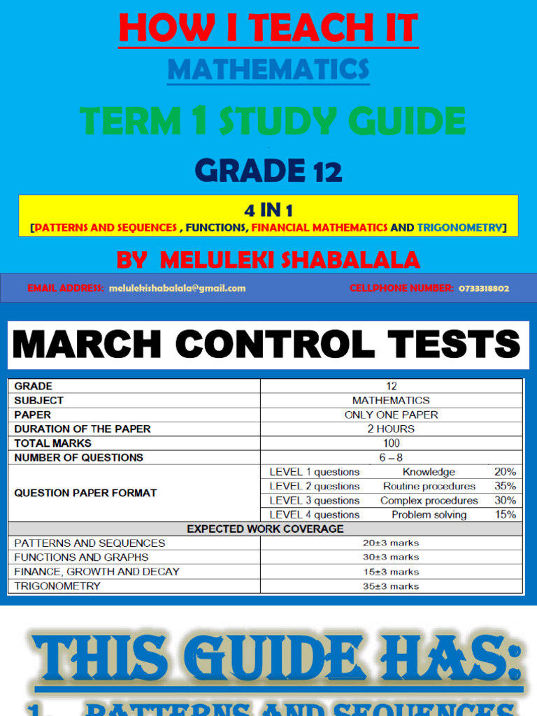 How i teach it mathematics term 1 study pdf summation function