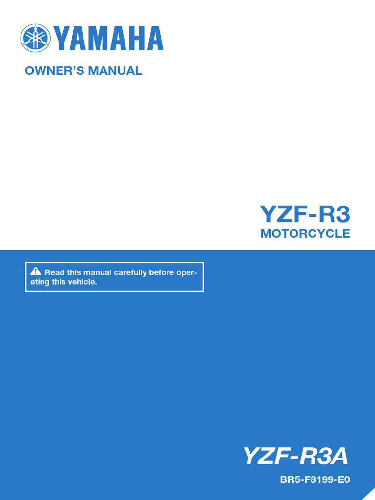 2019 YAMAHA R3 SERVICE MANUAL PDF visual data 3