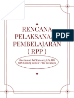 Rencana Pelaksanaan Pembelajaran (RPP) : Mochamad Arif Kuncoro, S.PD - MM SDN Kedung Cowek 1/253 Surabaya