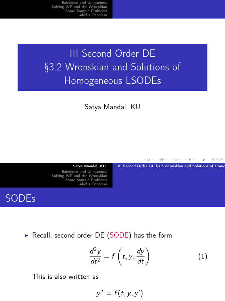 Wronskian 3 P 2 | PDF | Equations | Subtraction