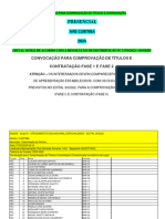 RECONVOCACAO FIM DE LISTA PRESENCIAL COMPROVACAO TITULOS E CONTRATACAO Edital 302022 GRUPO 8 PAC CLASSIFICADOS NRE Dia 07052024