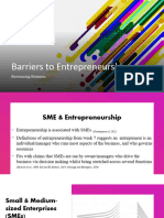 SME Entrepreneurship & Internationalisation Barriers