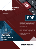 Protección de Datos en La Normativa Ecuatoriana
