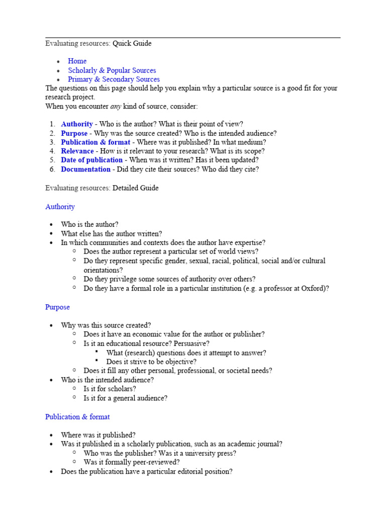 Evaluating Resources Final Download Free Pdf Academic Journal