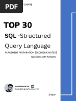 SQL For Placement 