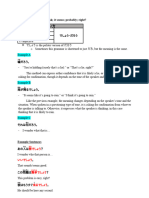 Sentence Pattern List