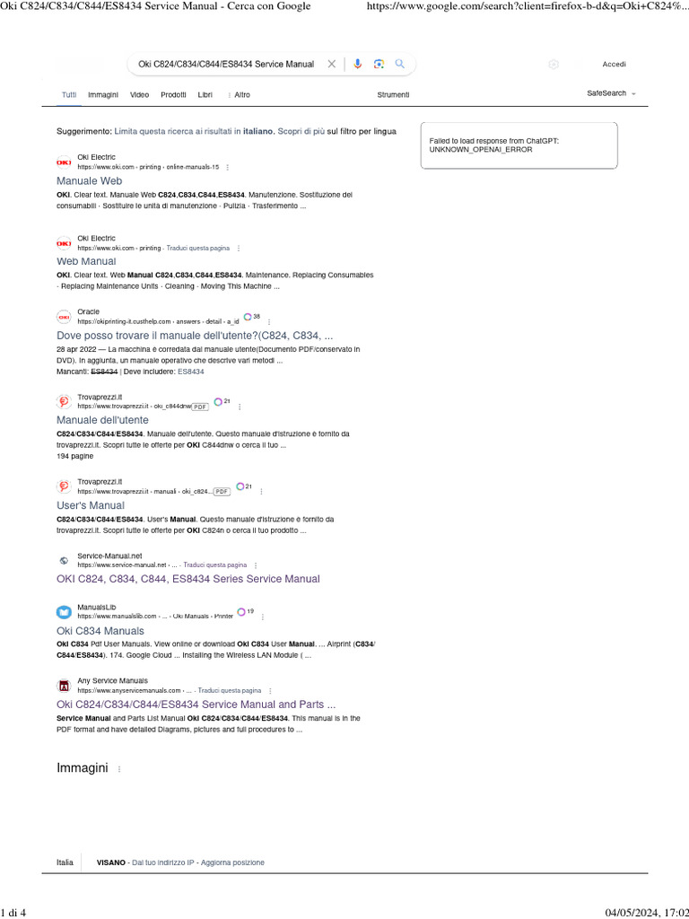 Oki C824 - C834 - C844 - ES8434 Service Manual - Cerca Con Google | PDF