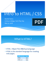 Intro To HTML CSS