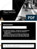 Business Past Paper Solution