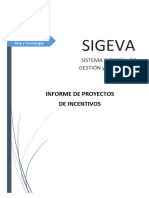 Instructivo Sigeva Modulo Informe Proyecto de Incentivos