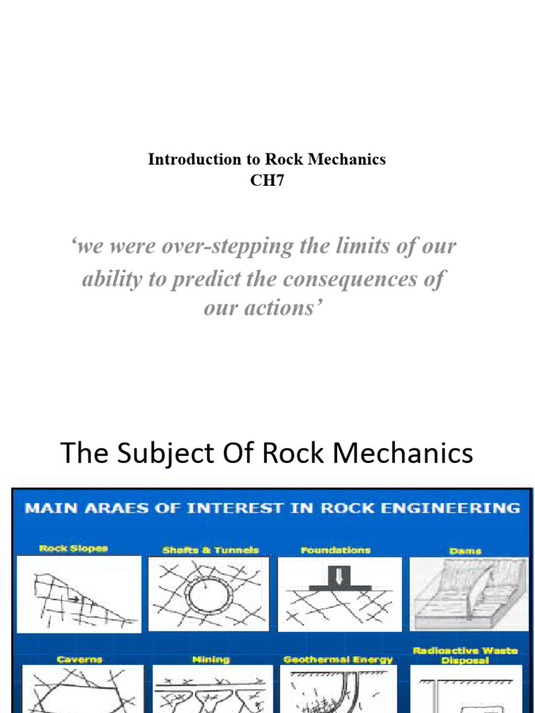 Overview of Rock Mechanics Principles | PDF | Strength Of Materials ...