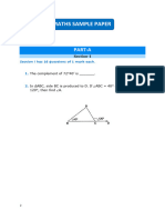 Maths Sample Paper: Part-A