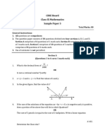 CBSE Board Class IX Mathematics Sample Paper 5