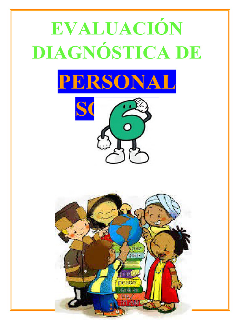6° EVALUAC. DIAGNÓSTICA DE PERSONAL SOCIAL SEXTO GRADO | Descargar ...