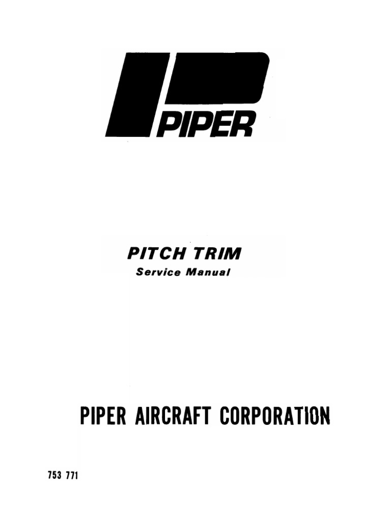 Piper pitch trim service manual bis pdf aircraft flight control