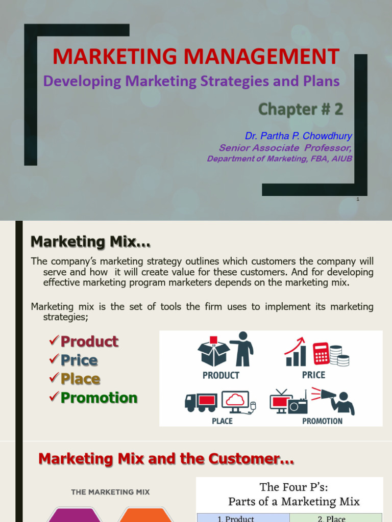 Marketing Management - MT2 - Chapter 2 - Developing Marketing ...