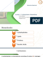 Carbohydrates Metabolism I